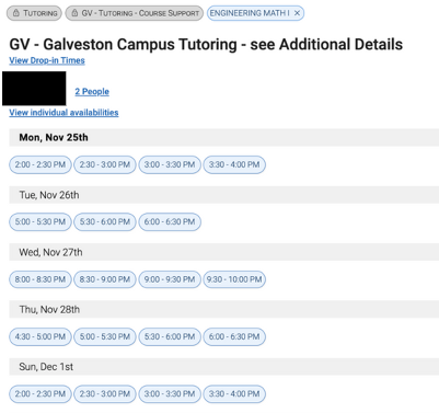 How to make an appointment with Tutoring 